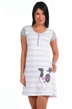 Туника трикотажная Везунчик (серая)