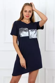 Туника трикотажная Викки (темно-синяя) рр
