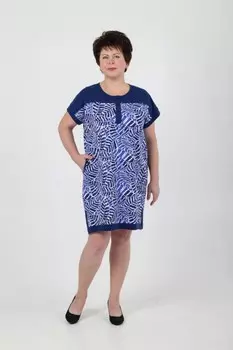 Туника трикотажная Вилма (синяя)