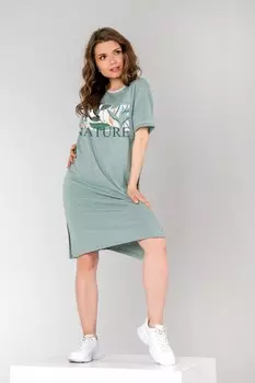 Туника трикотажная Время (зеленая)