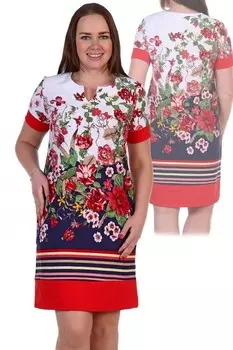 Туника трикотажная Зазеркалье (красная)