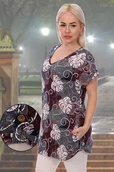 Туника трикотажная Жадди (бордовая) от