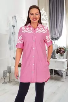Туника трикотажная Зина (розовая) рр