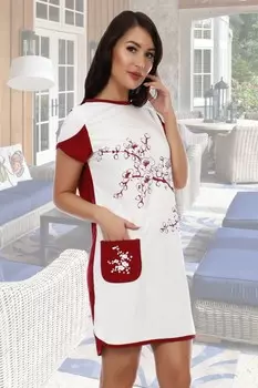 Туника трикотажная Золушка (молочно-бордовая)