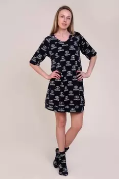 Туника велюровая Агапия (чернильная) рр