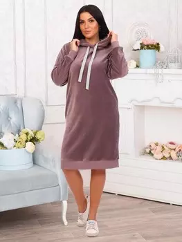 Туника велюровая Эилиш (коричневая)