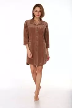 Туника велюровая Пэтти (коричневая)