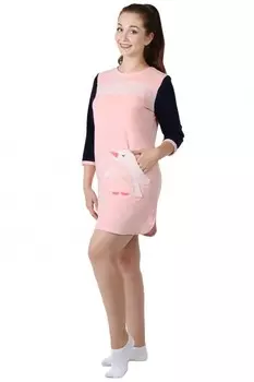 Туника велюровая Пингвин (розовый) рр