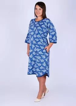 Туника велюровая Велимира (синяя) рр