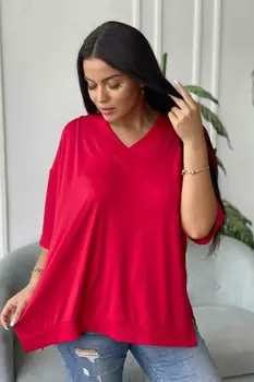 Туника вискозная Анджелия (красная) рр