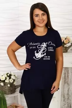 Туника вискозная Атлантика (темно-синяя) от