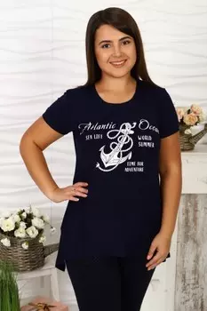 Туника вискозная Атлантика (темно-синяя) рр