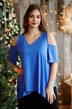 Туника вискозная Брина (голубая)