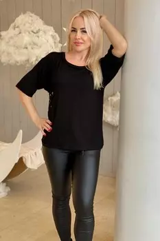 Туника вискозная Цветана (черная)