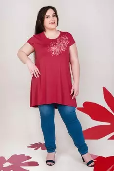 Туника вискозная Джаннет (амарант) рр