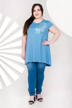 Туника вискозная Джаннет (голубая)