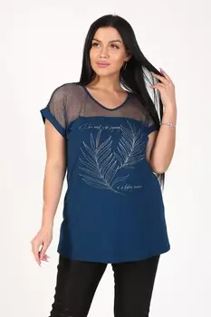 Туника вискозная Ходель (синяя)