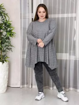 Туника вискозная Эльза (серая)