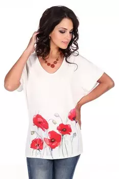 Туника вискозная Кейт (белая) рр