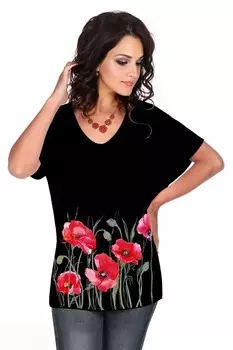 Туника вискозная Кейт (черная) рр