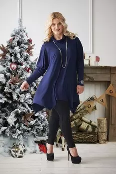 Туника вискозная Либби (темно-синяя)