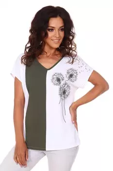 Туника вискозная Мильва (фисташковая полоса) рр