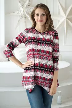 Туника вискозная Молли (красная)