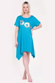 Туника вискозная Нелда (бирюзовая) рр