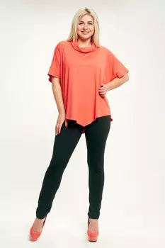 Туника вискозная Шайни (лососевая) рр