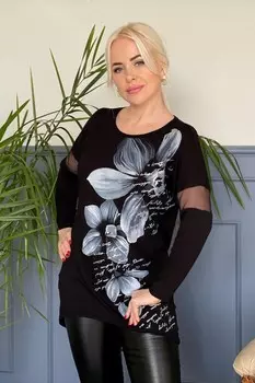 Туника вискозная Сима (черная) от