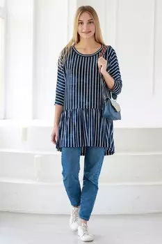 Туника вискозная Сорренто (темно-синяя)