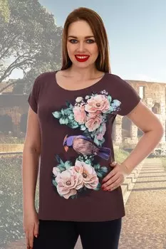 Туника вискозная Статус (сливовая) рр