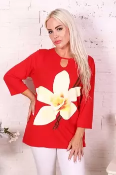 Туника вискозная Томира (красная)