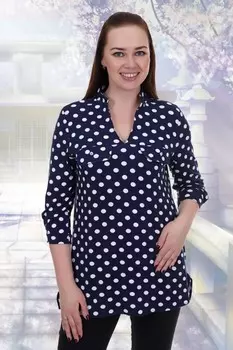 Туника вискозная Жули (горох) рр