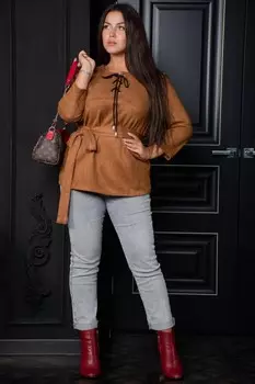 Туника замшевая Анжелина (коричневая)