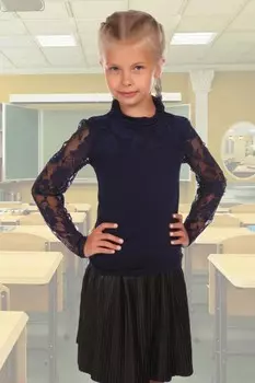 Водолазка детская Нона (темно-синяя) рр