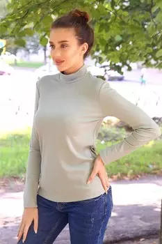 Водолазка трикотажная Акилина (светло-зеленая)