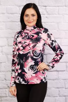 Водолазка трикотажная Бэлла (розовая)