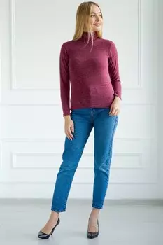 Водолазка трикотажная Берта (бордовая)