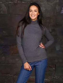 Водолазка трикотажная Карина (серая)