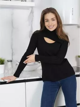 Водолазка трикотажная Марсель (черная)