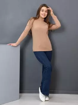 Водолазка трикотажная Рута (бежевая)