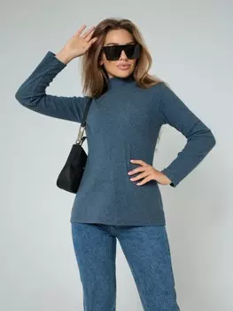 Водолазка трикотажная Салиха (темно-синяя)