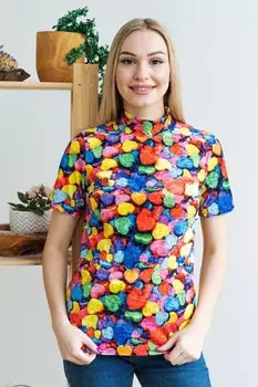 Водолазка велюровая Виталия (сердечки) рр