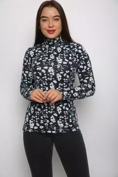 Водолазка вискозная Бенита (бело-синяя) рр