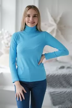 Водолазка вискозная Филисс (голубая)