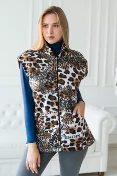 Жилет флисовый Ирэна (леопардовый)