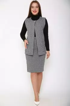 Жилет трикотажный Александрина (клетка)