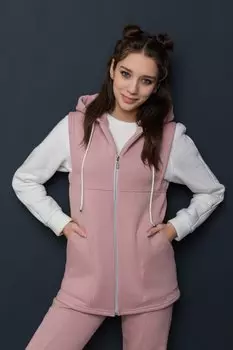 Жилет трикотажный Холли (пудровый)