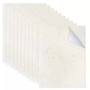 004 Наклейки из бумаги васи, совместимые со струйной печатью. Для изготовления оригинальных наклеек. (золото) [Формат А4] наклейки, этикетки, [10 листов]